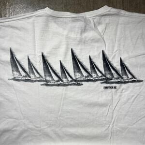 Y2K Nautica 83 Sailboat T-Shirt 2XL White